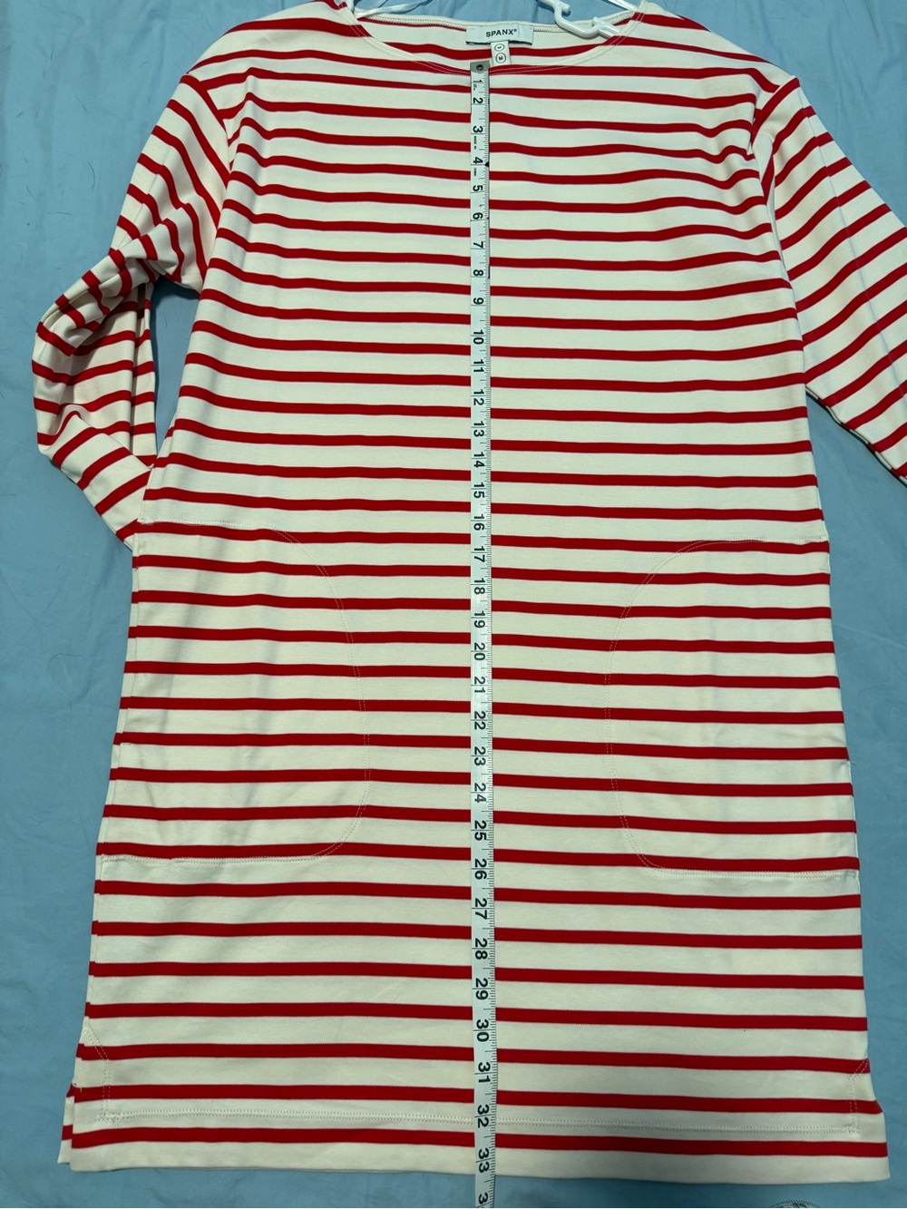 SPANX Red & White Striped Dress size Medium - Picture 6 of 8